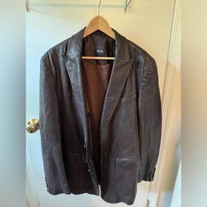 Boss leather blazer- 46 R